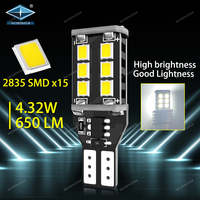 Ampoules LED OEM T15 12V 15SMD 2835 Canbus sans erreur de frein/queue/feux de recul feu arrière de frein ampoule LED T15