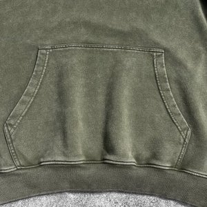 เสื้อฮู้ดผู้ชายพิมพ์ลายเทอร์รี่ฟอกสีกรดวินเทจชายเสื้อฮู้ดสีทึบ - Product Image 4