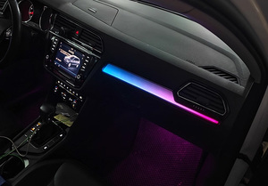 Éclairage ambiant <span class=keywords><strong>LED</strong></span> intérieur SJC pour modèles Volkswagen Tiguan L 2017-2021, kit d'éclairage ambiant dynamique <span class=keywords><strong>LED</strong></span> Symphony pour portes - Product Image 5