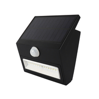 Lampe murale solaire à détecteur de mouvement IP65 étanche, lampe de sécurité extérieure LED, grand panneau solaire, détection PIR, 15 LED, automatique