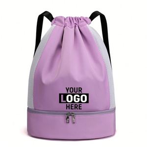 Custom Image & Brand Pretty Arts Unisex <b>Drawstring</b> Bag, Lightweight Waterproof Gym <b>Backpack</b> with Soft Handle for Outdoor - Product Image 3