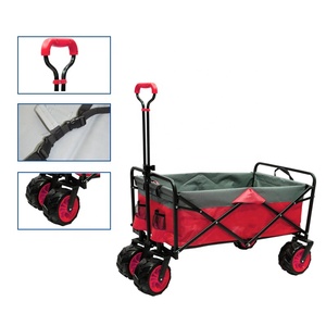 Push Pull regolabile all'aperto spiaggia pieghevole carrelli pieghevoli carro resistente brevetto portatile campeggio pieghevole carri Utility - Product Image 3