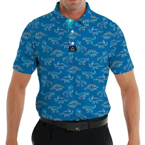 DEOLAX高品质4向弹力涤纶氨纶刺绣高尔夫马球t恤定制男式马球衫