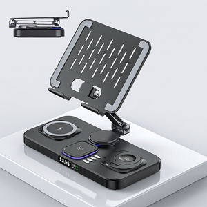 Station de charge sans fil 6 en 1 en alliage d'aluminium pliable et rotative, station de charge pliable pour <span class=keywords><strong>Apple</strong></span> - Product Image 1