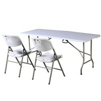 Table pliante portable d'extérieur en HDPE, table pliante pour le camping, le barbecue et les pique-niques