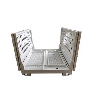 Chariot danois robuste et résistant à la corrosion pour serre, avec étagère réglable pour drainage de l'eau et base en acier perforé - Product Image 4