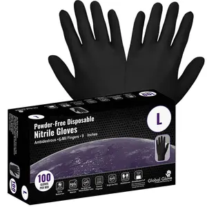 Manufacturer Custom Package Powder Free Latex Free Repair Machine Heavy Duty Industry 6 mil Grip Disposable Nitrile Gloves