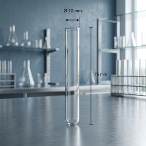 Tube à essai G012-22-65-C 25x200 mm. Tube à essai en verre de qualité supérieure, résistant à la chaleur, en verre borosilicate pour laboratoire et industrie cosmétique - Product Image 1
