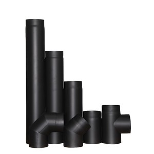 Ống Khói Nhà Máy Giá Thép Carbon Cho Lò Sưởi Hoặc Lò Đốt Gỗ Matt Đen <span class=keywords><strong>80</strong></span>-200Mm CE , ISO9001 Warmfire 3 Năm - Product Image 3