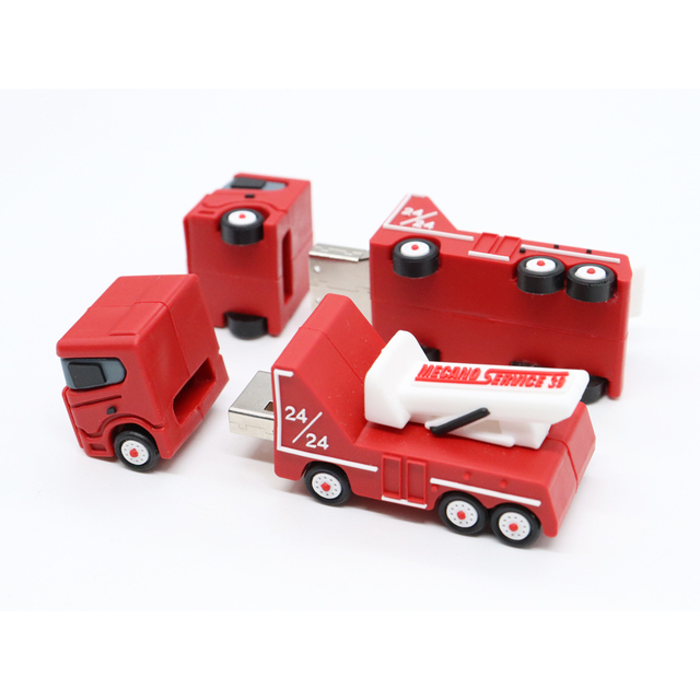 USKY CUSTOM Van Truck 3D PVC USB Drive soft PVC Customized USB 16GB 32GB 128GB Company Logo custom USB