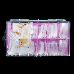 <span class=keywords><strong>Rosalind</strong></span> Nail Supplies Manicure 100 pcs/set Artificial Poly Gel Fakenail Tips Clear Acrylic Uñas postizas Modelo para extensión de uñas - Product Image 4
