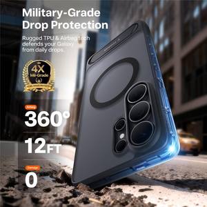 Coque magnétique TORRAS pour Samsung Galaxy S26 Ultra Ostand L1 Series avec béquille TPU+PC - Noir - Product Image 5