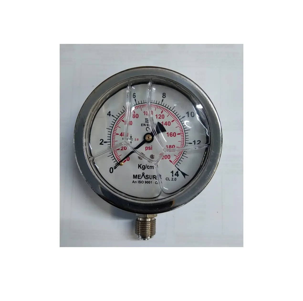 Indian Manufacturer Good Quality Liquid Filled Manometer Pressure Gauge EN837 Standard Available at Export