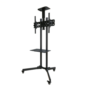 Support de télévision mobile robuste en acier <span class=keywords><strong>NB</strong></span>, réglable en hauteur de 32 à 65 pouces, avec rotation à 360 degrés, compatible LED/LCD, compatibilité VESA 680x480 mm - Product Image 1