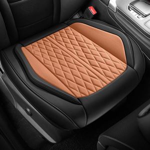 Durable Luxury Nappa Leather Auto Seat Cushion <b>Cooling</b> Breathable Comfort Car Seat <b>Pad</b> Stereo Fitting Edge Universal Seat - Product Image 1