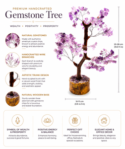 Amethyst <b>Crystal</b> <b>Tree</b> Handmade Gemstone Chip Blossom Decor Feng Shui Desk Ornament Home Gift - Product Image 5