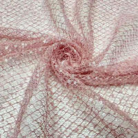 Tissu en dentelle à mailles perlées avec des paillettes brillantes, directement de l'usine