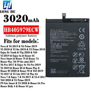 Batería de polímero de litio NOVA completamente nueva para <span class=keywords><strong>Huawei</strong></span> <span class=keywords><strong>Y6</strong></span> 2017 P9 LITE <span class=keywords><strong>MINI</strong></span> 2017 <span class=keywords><strong>Y6</strong></span> PRO 2017 NOVA HB405979ECW - Product Image 6
