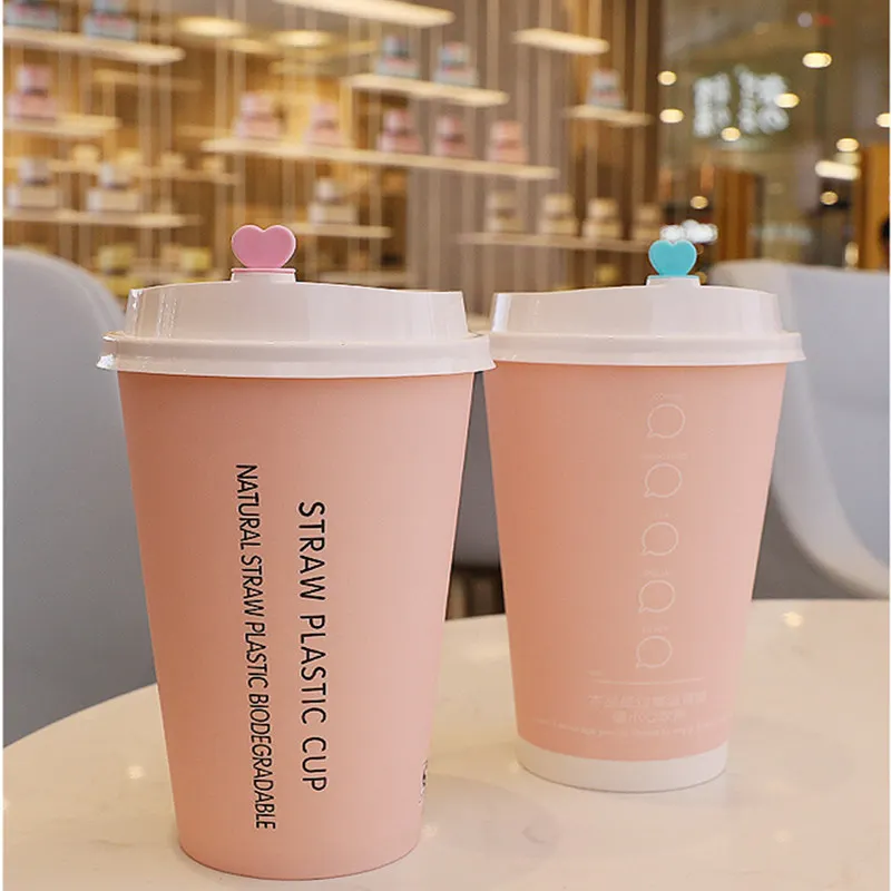 Tasse à café en papier en vrac Logo personnalisé Double paroi simple rose noir écologique jetable tasse en plastique avec couvercles assiettes pp thé