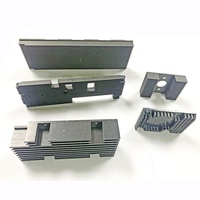 Pendingin Radiator Sirip Aluminium Hitam Universal Berkualitas Tinggi, Presisi, Terbaik, Murah, dan Dapat Disesuaikan untuk Elektronik Daya