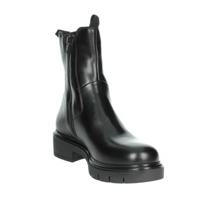 Stivaletti bassi da donna neri V49600 Slip-On stile Chelsea Design con plateau da neve in cotone in cotone crescente per l'autunno inverno - Product Image 5