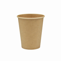Gobelets en papier jetables personnalisés avec logo, épais, de qualité commerciale, couleur naturelle, pour café au lait à emporter