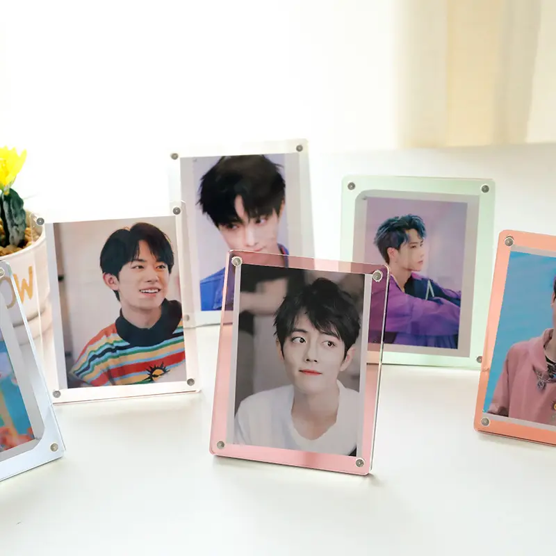 Kpop Photocard Holder magnetic photo frame Acrylic frame for 2x3/3x4/3x5/4x6 inch photos