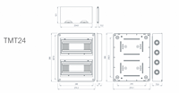 Caja de Plástico Impermeable Serie TMT(HT) HT-24 Caja de Distribución