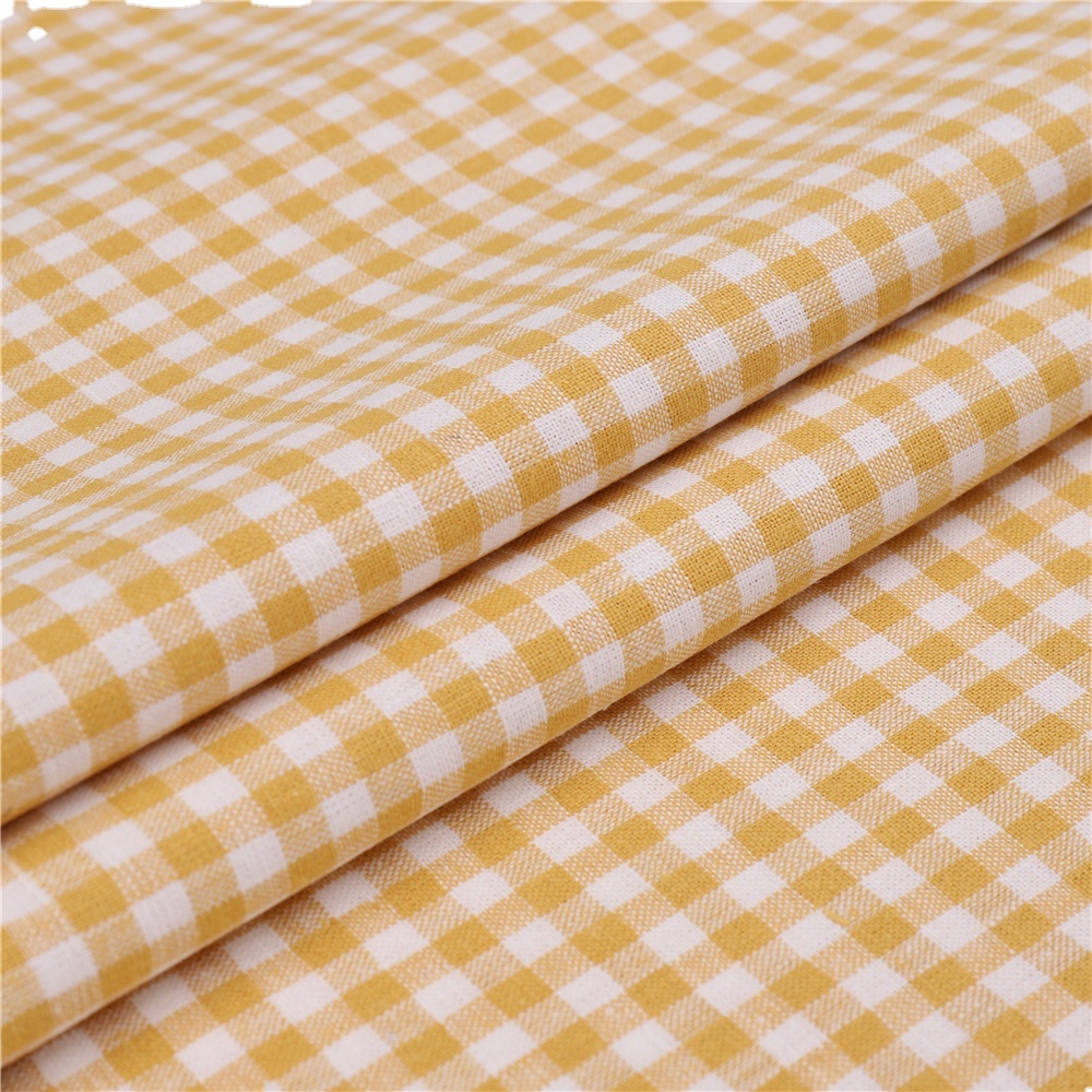 Розовая пряжа, крашенная клетчатая ткань, 100 хлопок, лен, смешанная ткань для офисного стула, стола