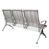 Salon de beauté Réception en attente 3 4 5 places Prix Aéroport Public Sièges Banc Argent Acier Arrêt de bus Chaise pour YA-J108P1 public
