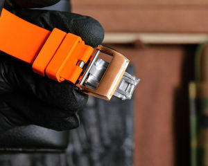 Reloj Mecánico Automático de Lujo para Hombre y Mujer, Cristal de Zafiro, Patrón de Mosaico, Silicona Analógica, Caja Larga de Acero Inoxidable, 50 bar - Product Image 5