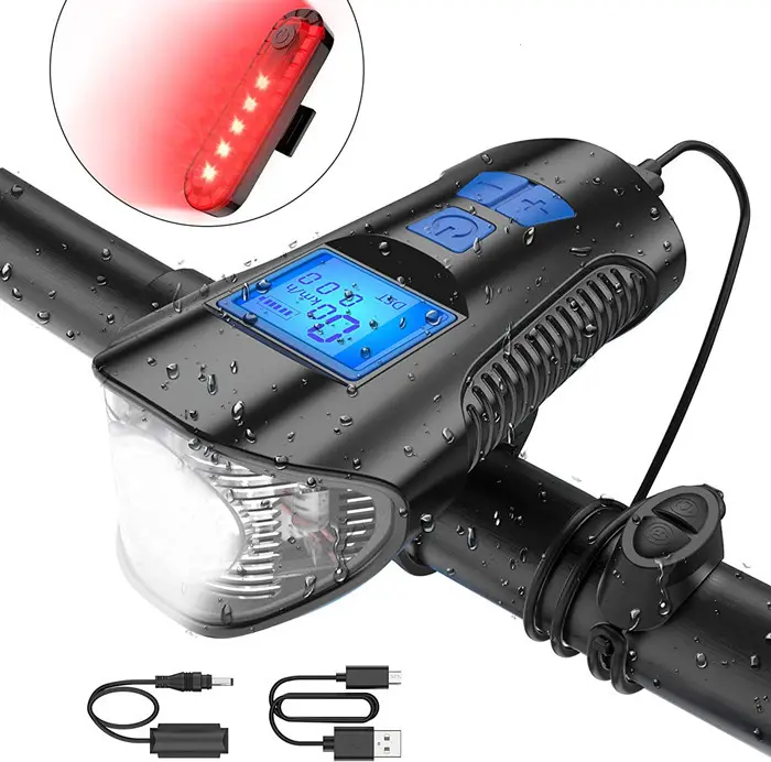 USB wiederauf lad bares Fahrrad lichtset, Ultra Bright 300Lumen LED Fahrrads chein werfer Rücklicht Combo