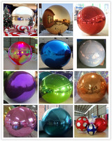 Œuf miroir gonflable en PVC, sphères géantes, décoration de Noël, ballon gonflable brillant, bulle gonflable irisée