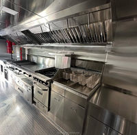 Cuisine mobile de restauration commerciale, remorque alimentaire à trois essieux, remorque à barre de remorquage pour la restauration rapide, en-cas, avec autocollant personnalisé