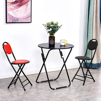 Tabouret de bar pliable de qualité commerciale ZDY-78 avec siège rouge et cadre noir, design moderne, garantie de 2 ans