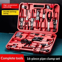 MEDSEN Kit de 17 pinces universelles métriques pour colliers de serrage de tuyaux, outil de réparation et de démontage de conduites de carburant automobiles avec déclencheur réglable