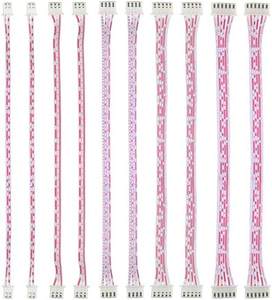Cavo Pin 2/3/4/5/6 con spina per cavo a passo 2.54mm a doppia estremità da 30cm (rosa e bianco) per compatibilità elettronica JST XH - Product Image 5