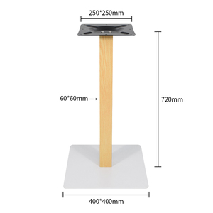 Base de <span class=keywords><strong>table</strong></span> en bois grainé et blanc, piédestal carré moderne pour tables de café et de restaurant - Product Image 6