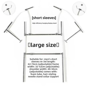 Hiệu quả ngắn tay ảnh Treo giá sáng tạo quần áo chụp Prop Móc Kiểu dáng Giá mô hình hiển thị - Product Image 1