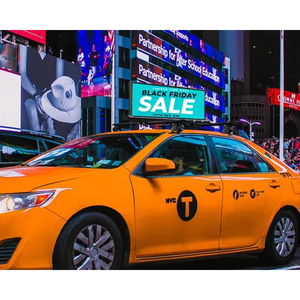 Kontrol Nirkabel 4G luar ruangan P2.5 P3.33 tampilan Led atas taksi/tanda atas mobil/iklan LED 960x320mm atap atas mobil dua sisi - Product Image 1