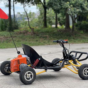 Appassionato adulto nuovo <span class=keywords><strong>50cc</strong></span> benzina <span class=keywords><strong>Mini</strong></span> auto Karting a pedali all'aperto Go kart intrattenimento Off-Road Racing Drifting <span class=keywords><strong>Buggy</strong></span> 4