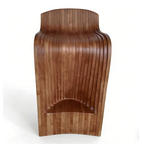 A00 Curved One-Piece Wood Slice Bar Stool with Modern Design for Home Office Warehouse Home Bar/Caf/Restaurant - Product Image 5