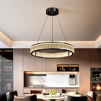 Nouveau Lustre en Cristal de Style Italien Minimaliste Moderne Simple Haute Luminosité Luxe pour Salons et Salles à Manger