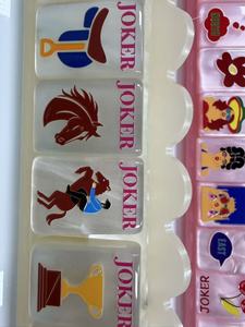 Ensemble de tuiles de mahjong américain de luxe léger en acrylique, 160 pièces, thème Année du Cheval, avec cartes Joker universelles - Product Image 3