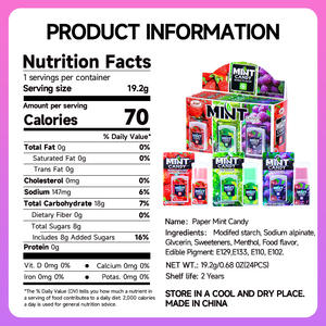 Lightning Cool Mint Lozenges Refrescante Breath Mints & Chewing Gum Combo para uso en movimiento, oficina y frescura diaria - Product Image 6