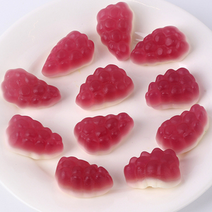Groothandel op maat gemaakte zure zoete fruitige smaak gelatine pectine <span class=keywords><strong>gummy</strong></span> snoepjes halal gecertificeerd bulk druivenvormige jelly gummies - Product Image 1
