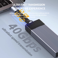 Kabel Data typc-c, 240W PD 8K/60Hz 40Gbps logam tembaga murni USB 4.0 TYPE-C pria pengisian daya Cepat datar