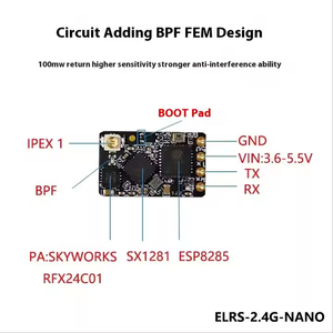 Receptor Metálico de Código Abierto Bayckrc Elrs 915MHz/2.4GHz Nano para Drones de Ala Fija, 100Mw, Accesorios para Drones RC FPV - Product Image 6