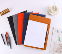 Porte-documents en cuir PU A4 avec aimant et porte-stylo, bloc-notes pliable pour le bureau, les affaires, l'école