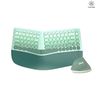 Ensemble clavier et souris Mofii, clavier sans fil ergonomique, repose-poignets, clavier pleine taille et kit souris pour PC, ordinateur portable
